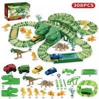 Ô Tô Chạy Đường Ray Khủng Long Dinosaus Track Toys
